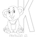 Cute English Alphabet Animals Coloring Pages,kids Printable Coloring ...