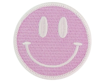 Purple Smiley Iron-on Patch