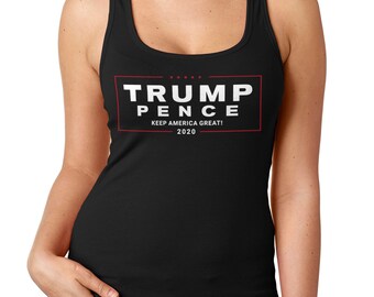 Make Christmas Great Again Women/'s Burnout Racerback Tank Top Donald Trump Gift