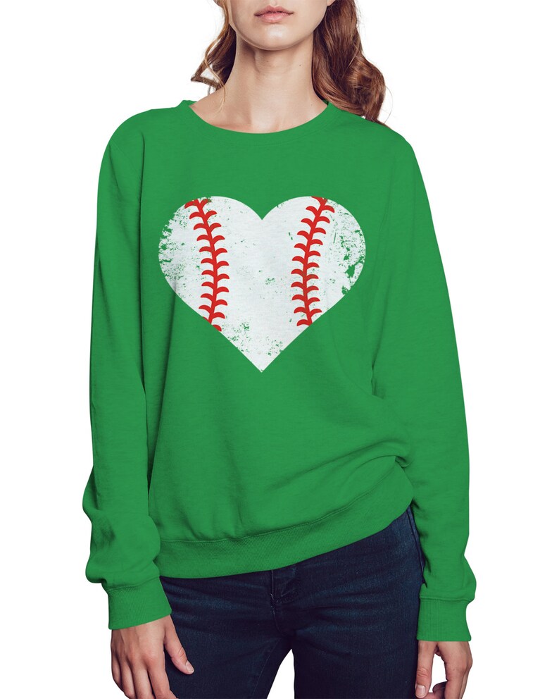 Baseball Heart Game Day Baseball Parent Little League Crewneck Sweatshirt