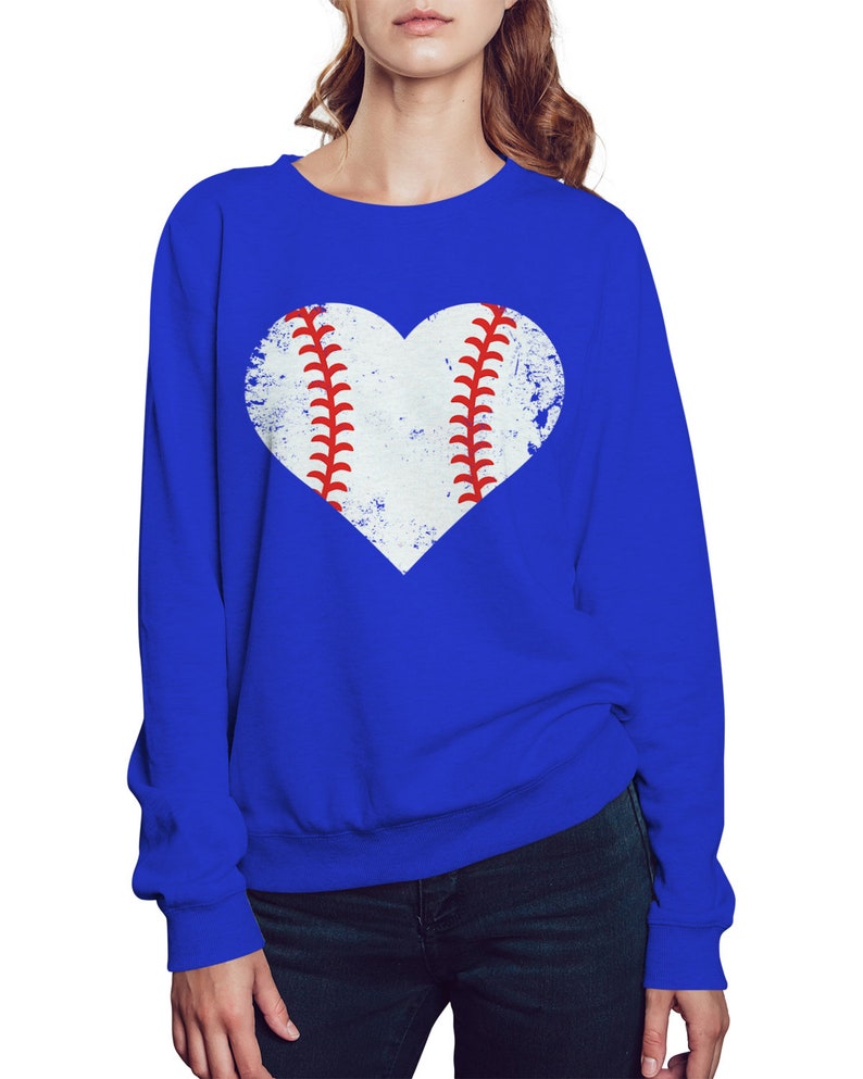 Baseball Heart Game Day Baseball Parent Little League Crewneck Sweatshirt