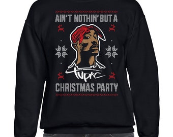 tupac xmas sweater
