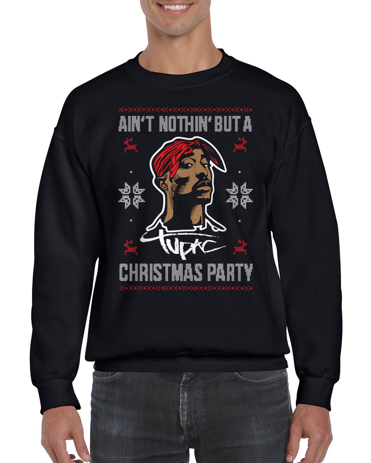 2pac xmas sweater
