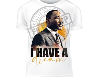 MLK Inspirational I Have a Dream Speech Quote Artwork, Digital Print PNG pour POD, 2024 Exclusif