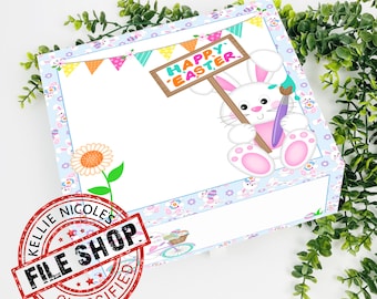 Easter Bunny Treat Box Templates, 9 High-Quality Template Designs for DIY Party Favors & Gifts, 300 DPI