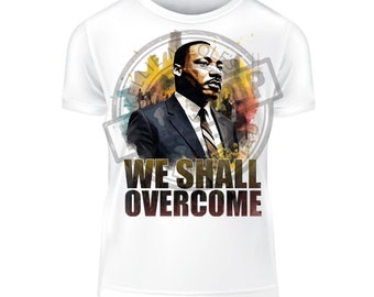 Civil Rights Leader Vintage Poster PNG, We Shall Overcome Quote Art, MLK