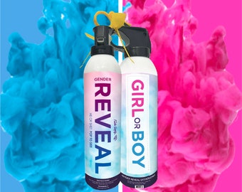 Two Gender Reveal Extinguisher Color Blaster Pink or Blue Party Cannon (2 pack)