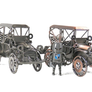 Model Vintage Metal Car Collectible Handmade Iron Sculpture