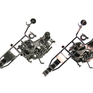 Model Motorcycle Chopper Metal Motorcycle Collectible Handmade Iron Sculpture