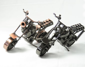 Model Motorcycle Metal Motorcycle Collectible Handmade Iron Sculpture