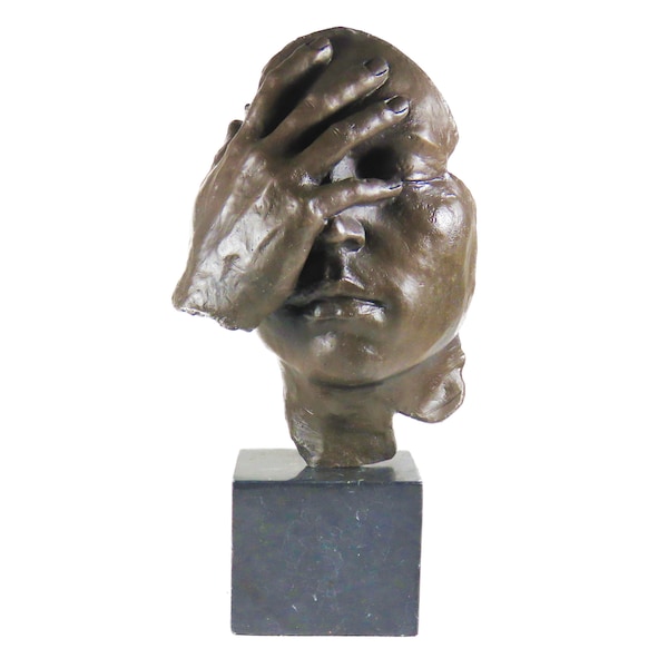 Réflexion, Hommage à Salvatore Dali, Statue en bronze, Art abstrait