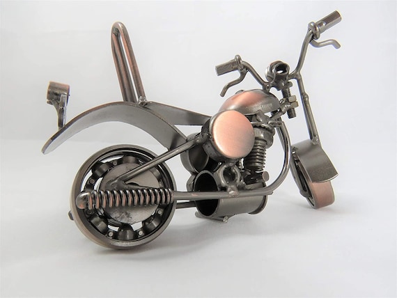 Modelo Retro De Moto De Metal, Artesanal, Coleccionable, Vin | Cuotas