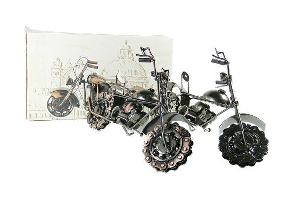 モデルオートバイチョッパー金属バイク収集品手作り鉄の彫刻 - Etsy 日本