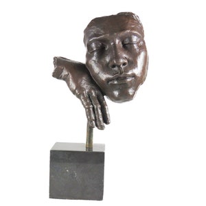 The sleeper, Homage to Salvatore Dali, Bronze Statue, Abstract Art