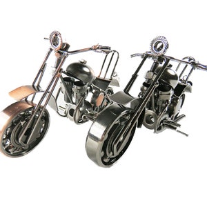 Model Motorcycle Chopper Metal Motorcycle Collectible Handmade Iron Sculpture