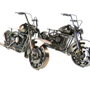 Model Motorcycle Cruiser Metal Motorcycle Collectible Handmade Iron Sculpture