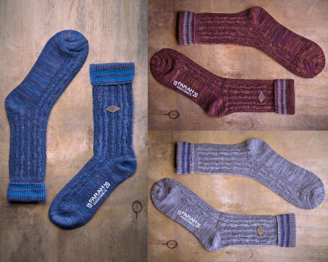 2 Pack Mens Cable Knit Cotton Boot Dress Socks Etsy