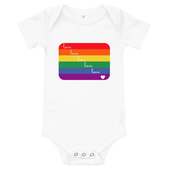 Rainbow Love Baby Girl Baby Boy Onesie Bodysuit Birthday Gift | Etsy