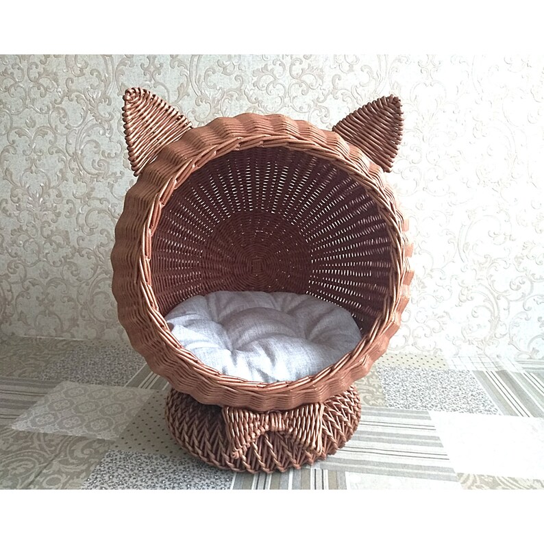 cat wicker ball