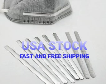 Nose Bridge 100PCS Shed Protector Aluminum 3.54 Inch Nose Bridge Strips for Mask , Adhesive Metal Flat Aluminum Bar Strip Straps Nose Bridge Band Clip for DIY Mask Handmade Crafting Making