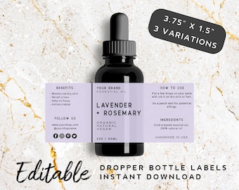 Pastel Product Label 2oz - Bottle Label Printable, Ingredient Label, Simple Product Label Design Bottle, 2oz Cosmetic Label, Eye Serum Label