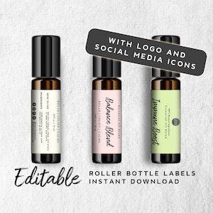 Editable Product Label Template with Logo - Product Packaging Design, DIY Cosmetic Labels, Cosmetic Bottle Label Printable, DIY Bottle Label