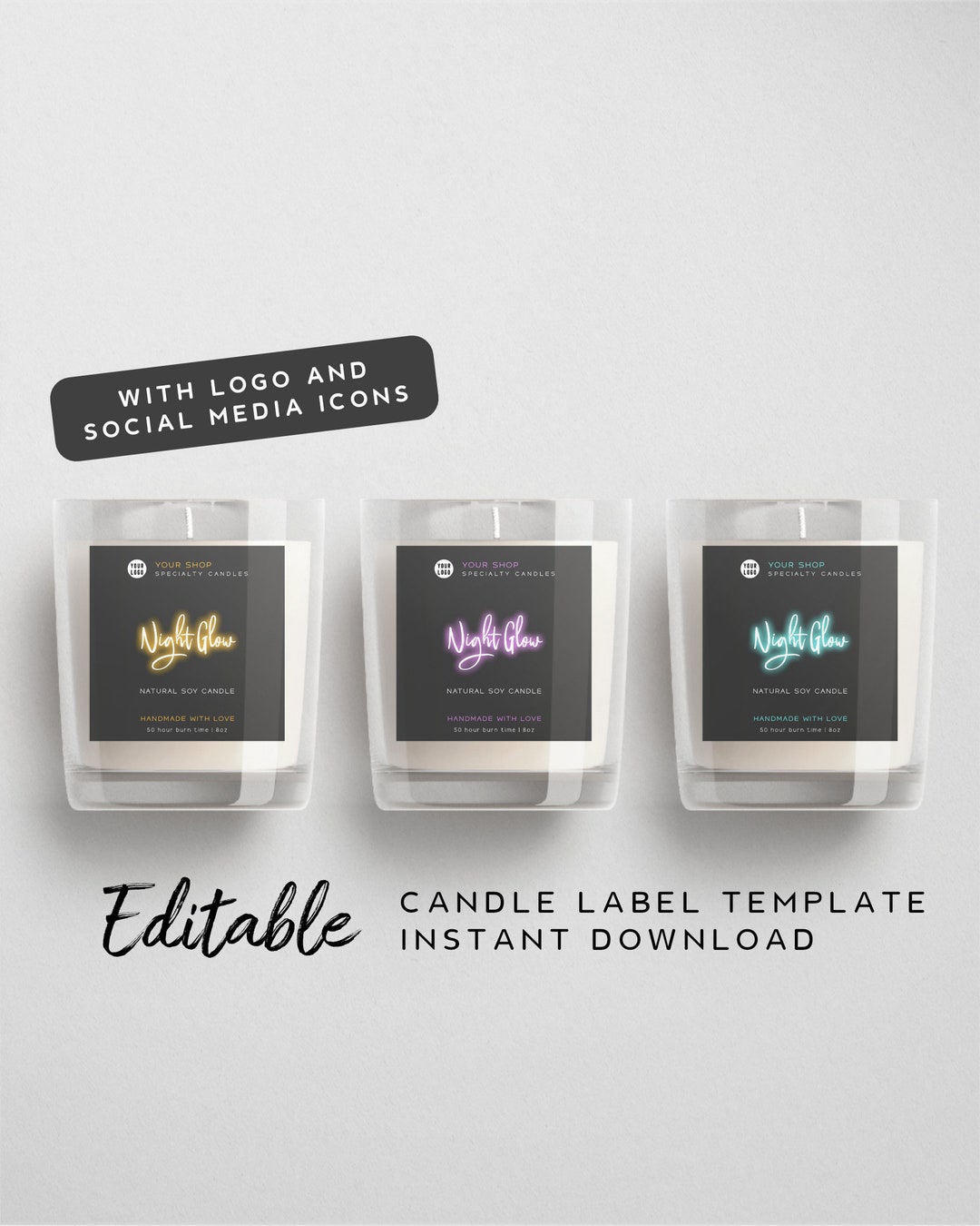 Luxury Candle Label Design Personalized Candle Label, Create Your Own