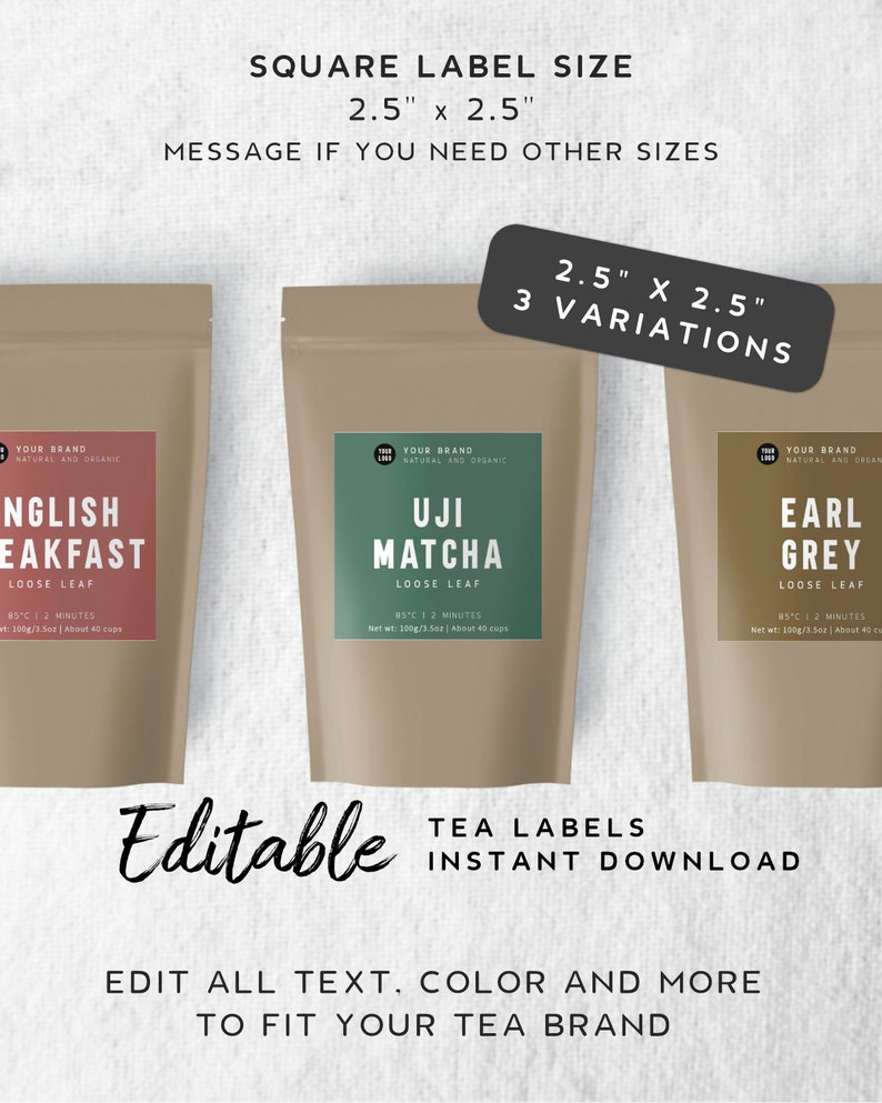 DIY Product Label Design Modern Label Template Instant Etsy