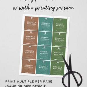 Earthy Editable Candle Label Template - Minimal Style Candle Label ...