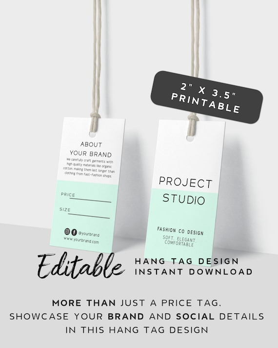 Printable Hang Tag Template Product Tag for Clothing, Clothing Tag Design, Printable Tag Template, Minimalist Tag Editable, Price Tag - Etsy Printable Hang Tag Template Product Tag for Clothing, Clothing Tag Design, Printable Tag Template, Minimalist Tag Editable, Price Tag - Etsy