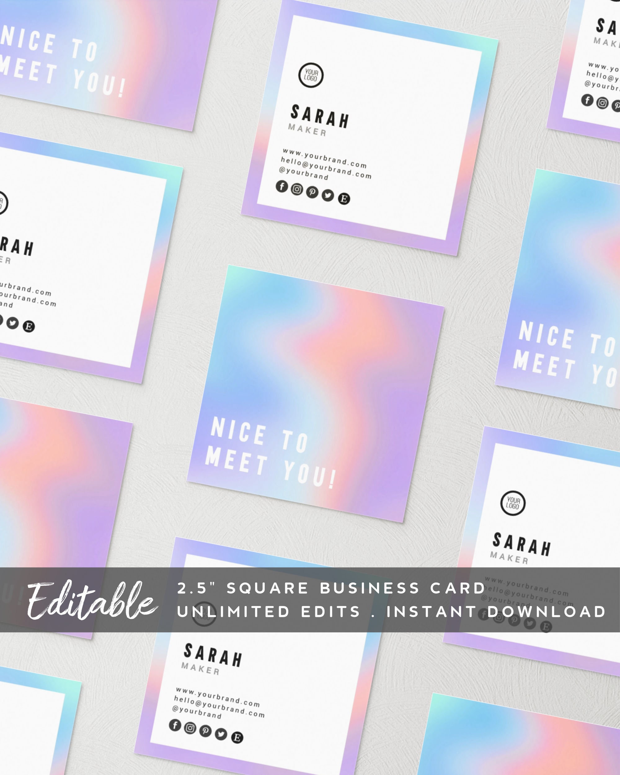 Holographic Business Card - Etsy
