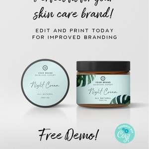 Monstera Body Product Label - Jar Label Sticker, Label Design Download ...