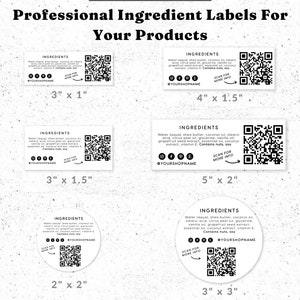 Ingredient Label Template With QR Code - Custom Product Packaging ...