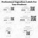 Ingredient Label Template With QR Code Custom Product Packaging Sticker ...