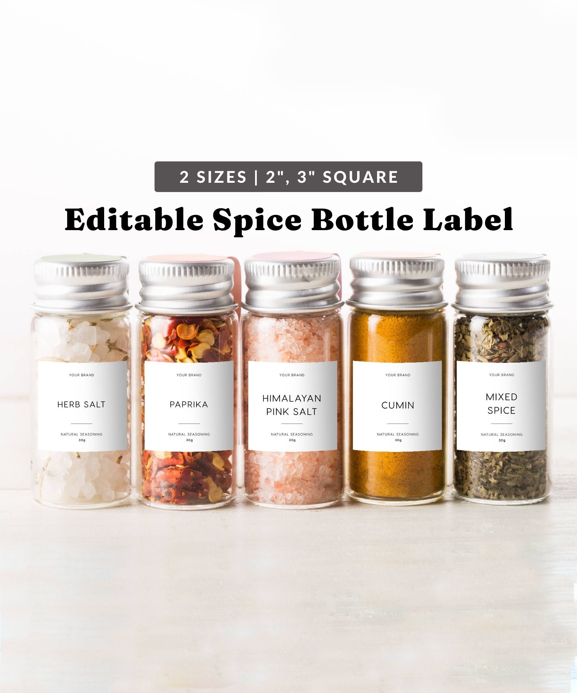 Editable Avery Spice Jar Labels Modern Minimalist Printable Spice Jar Label  Template Spice Labels Downloadable DIY Spice Label Kitchen Herb -   Norway