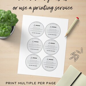Editable Warning Label Design - Yellow Warning Sticker Template, DIY ...