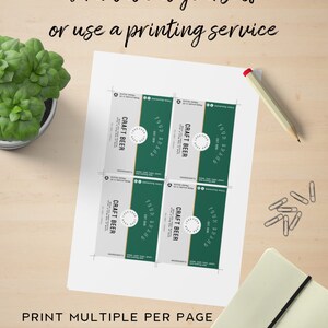 Editable Beer Bottle Label Template - Beer Label Custom, Home Brew ...