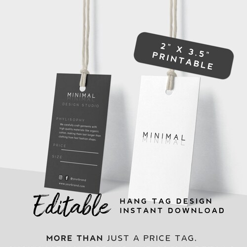 Printable Product Tag Template Watercolor Tag Design - Etsy