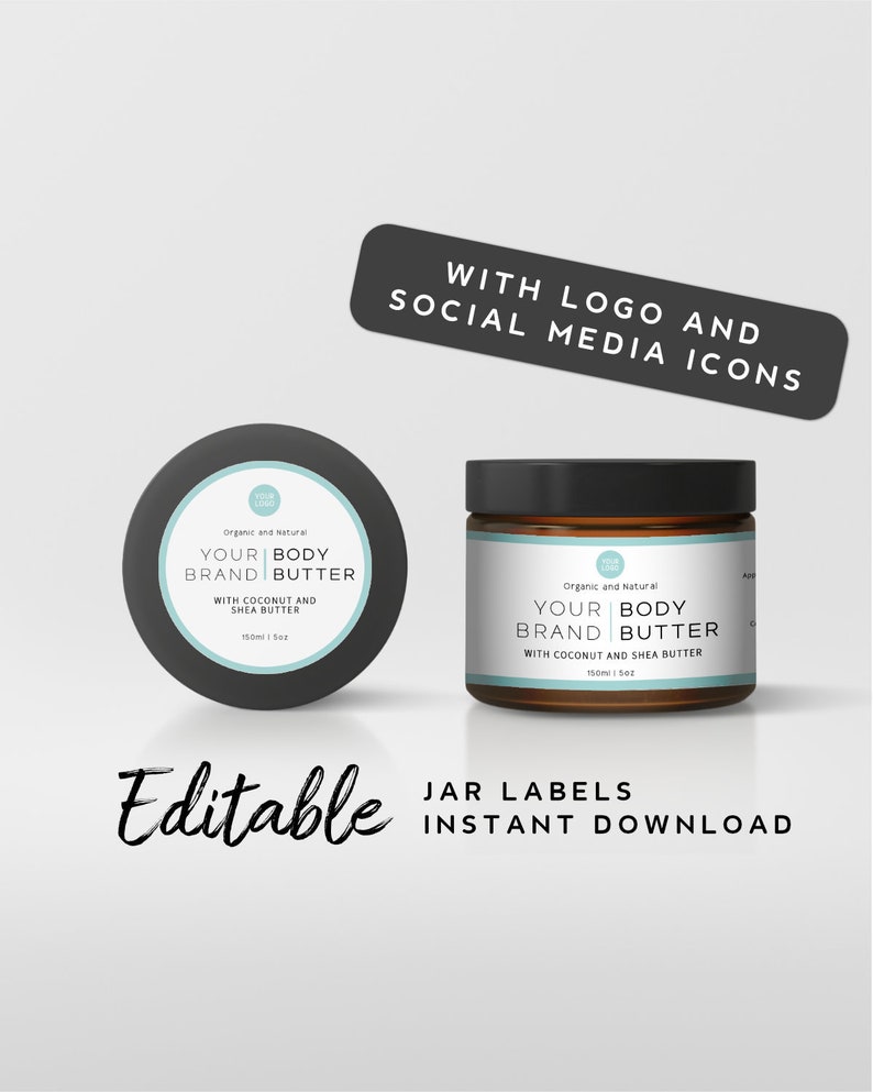 Cosmetic Labels for Jars Custom Product Labels Mason Jar Etsy