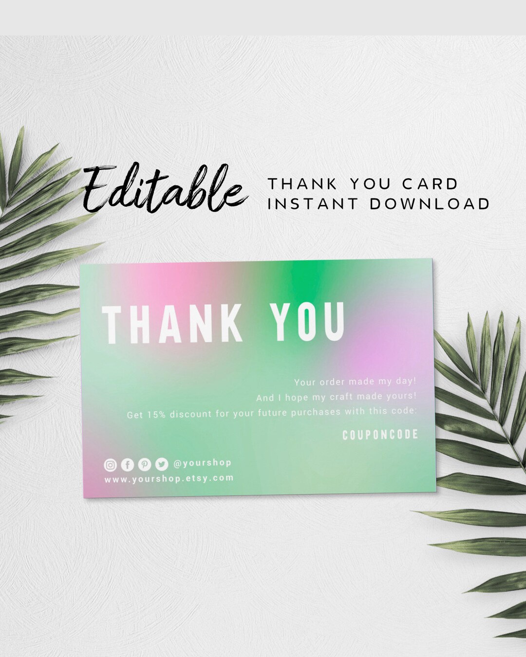 Thank You for Your Order Cards Template - Costumer Thank You Card ...