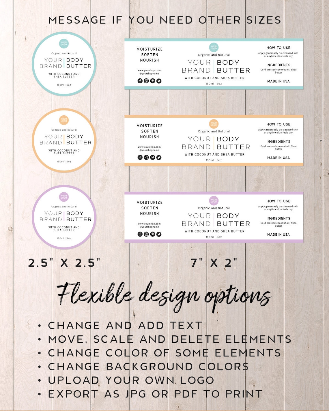 Jar Label Template Skin Care Product Label Printable Custom - Etsy