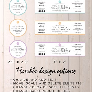 Jar Label Template - Skin Care Product Label Printable, Custom Product ...
