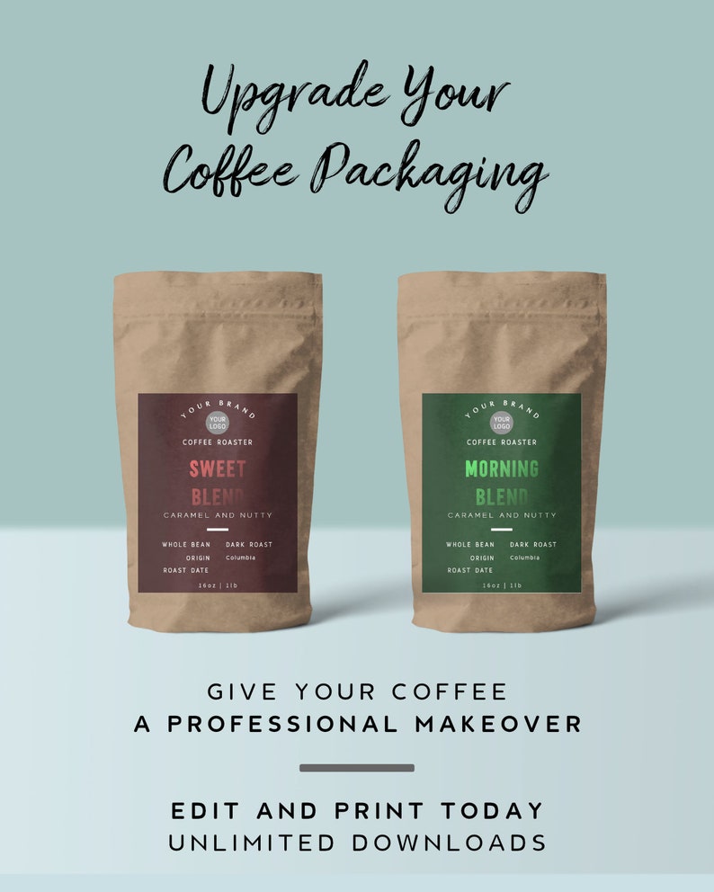 Coffee Bag Label Template