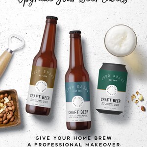 Editable Beer Bottle Label Template - Beer Label Custom, Home Brew ...