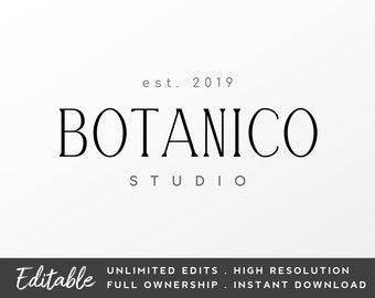 Logo Design For Business - Minimalist Logo Design, Boho Logo Template, Customised Logo, Modern Logo, Black Logo Design, Photography Logo