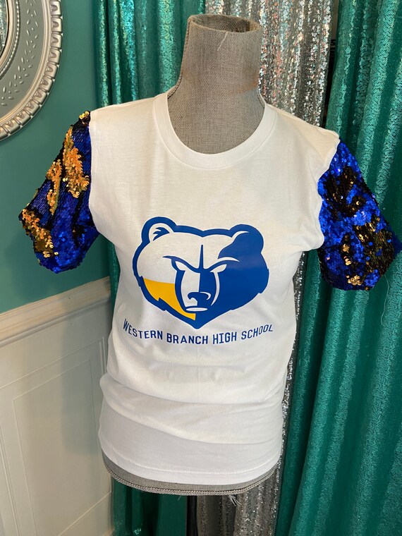CUSTOM Hbcu/school Sequin Sleeve Tee | Etsy