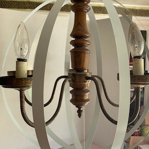 orb Decorative orb for chandelier brown white gray green galvanized