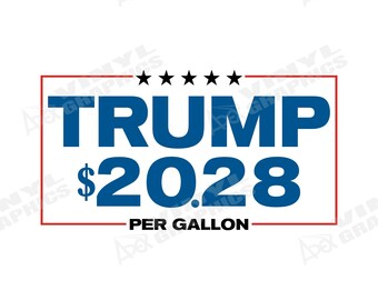 Calcomanía parodia de Trump 2028 / Anti-Trump / Divertida / Humor político / Adhesivo para ventana