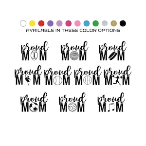 Proud Mom Decal: Sports & Activities - Vehicle Window Sticker