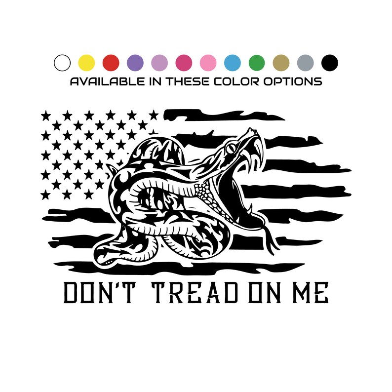 Emblem Of US, With Snake Illustration And Word : Don't Tread On Me, Come And Take It. Vector - Foto 6